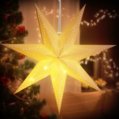 LED papírová hvězda Ø60cm | krémová č.1