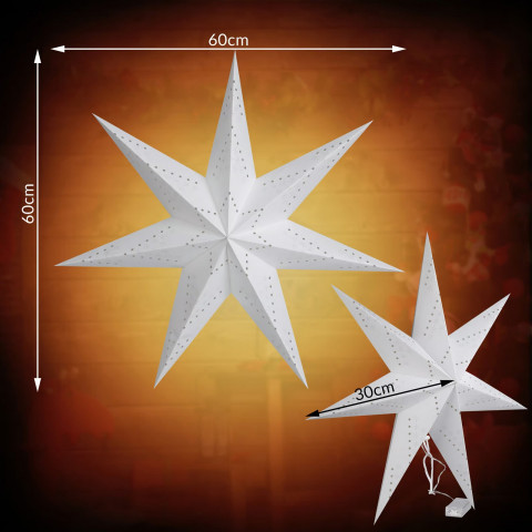 LED papírová hvězda Ø60cm | krémová č.2