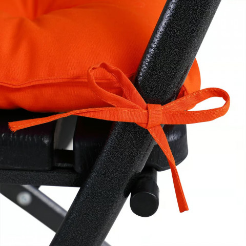 Polštáře na židle 6ks 43 x 39 x 5 cm | Oranžové č.5