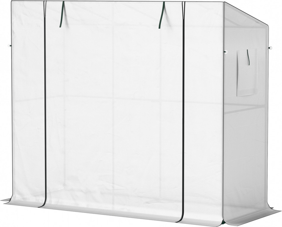 Fóliovník s rolovacími dveřmi 200 x 76 x 170 cm | bílý