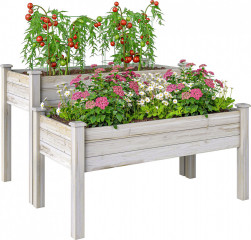 Vyvýšený záhon 115 x 114 x 76 cm | přírodní