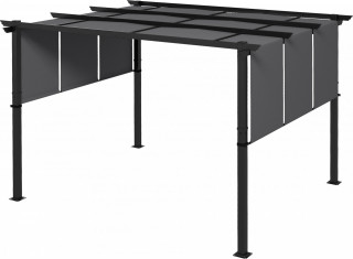 Pergola s bočním zastíněním 3,5 x 3 m | tmavě šedá č.1