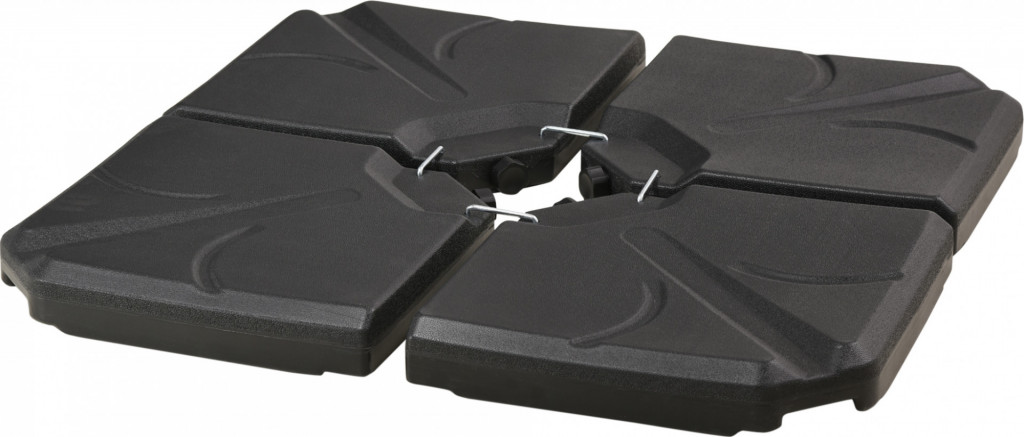 4dílný stojan na slunečník | černý