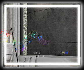 Koupelnové zrcadlo 80 x 100 cm | stříbrné č.1