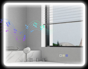 Koupelnové zrcadlo 70 x 90 cm | stříbrné