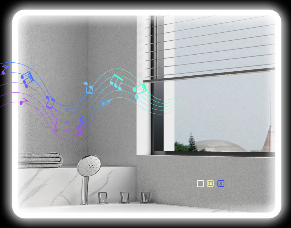 Koupelnové zrcadlo 70 x 90 cm | stříbrné