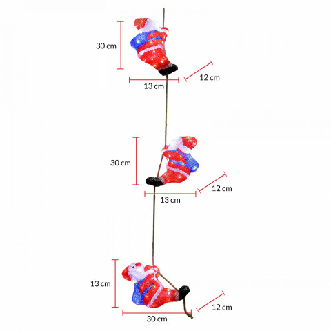 LED trio Santa Clausů č.2
