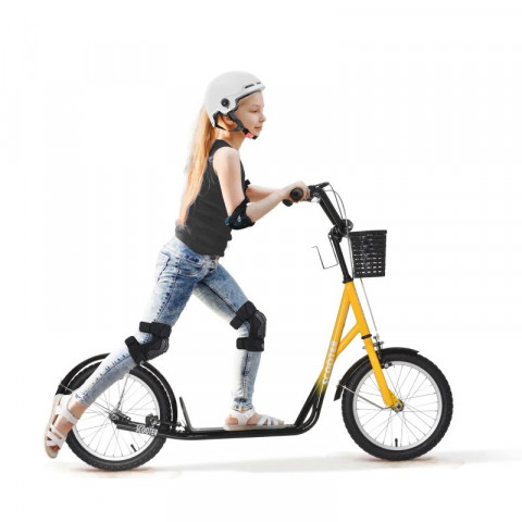 Dětská koloběžka 139 x 58 x 90-96 cm | oranžová a černá č.2