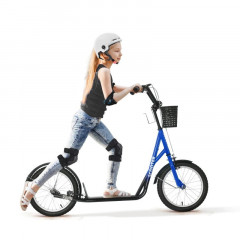 Dětská koloběžka 139 x 58 x 90-96 cm | modrá a černá č.3