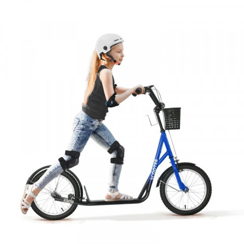 Dětská koloběžka 139 x 58 x 90-96 cm | modrá a černá č.3