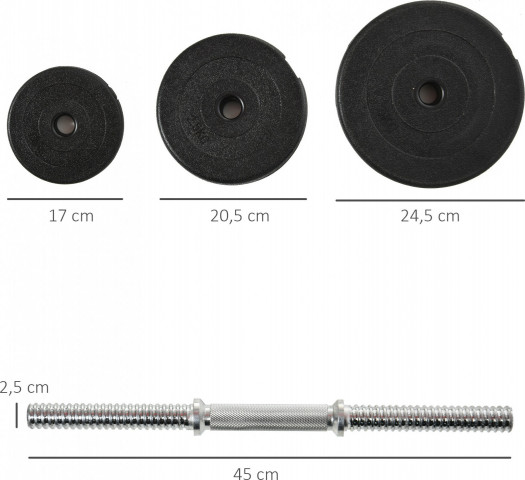 Sada činek 40 kg | černá č.4