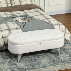 Lavice s úložným prostorem, 114 x 47 x 46,5 cm | bílá č.1