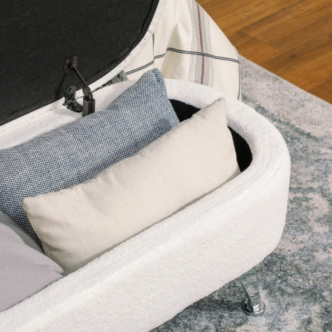 Lavice s úložným prostorem, 114 x 47 x 46,5 cm | bílá č.4