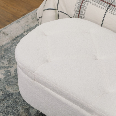 Lavice s úložným prostorem, 114 x 47 x 46,5 cm | bílá č.5