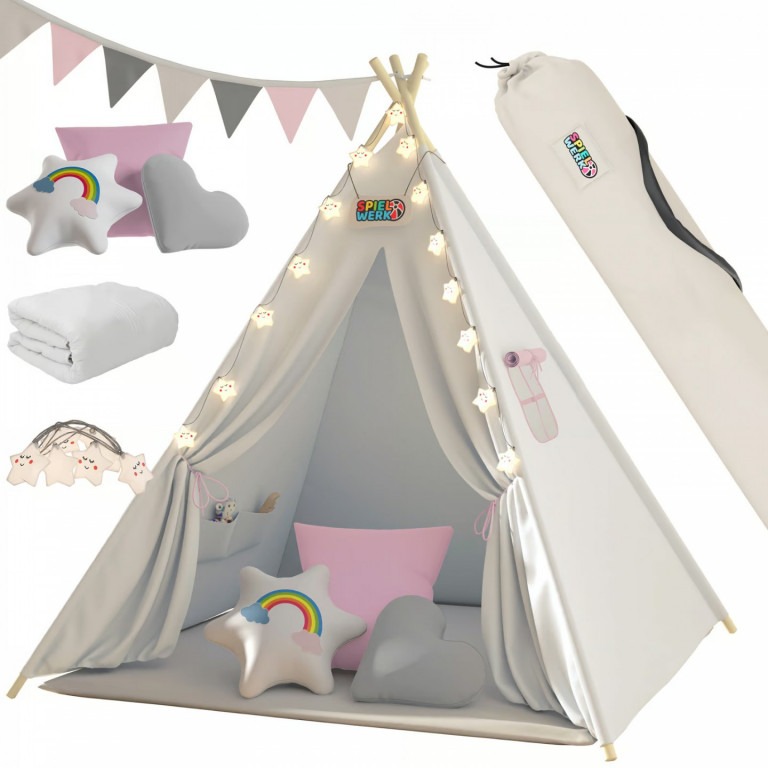 Hrací stan Tipi 160x130x130cm | růžový