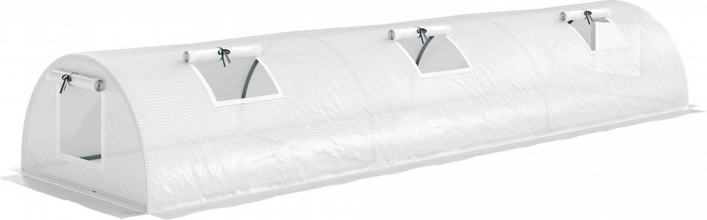 Zahradní fóliovník 300 x 80 x 45 cm | bílý