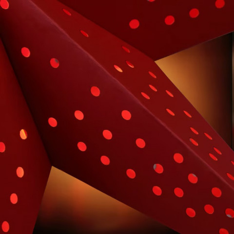 LED papírová hvězda Ø60cm | červená č.5