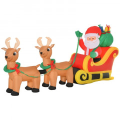 Nafukovací LED Santa Claus se saněmi č.2