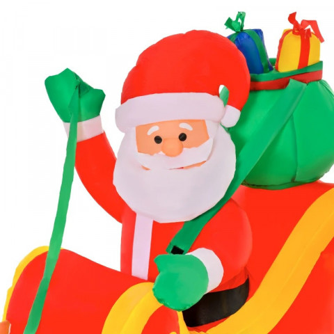 Nafukovací LED Santa Claus se saněmi č.5