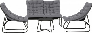Ocelový zahradní nábytek pro 4 osoby | šedý č.1