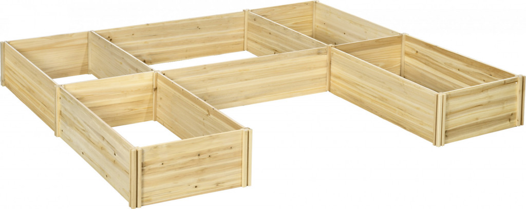 5 modulových záhonů z impregnovaného dřeva | přírodní