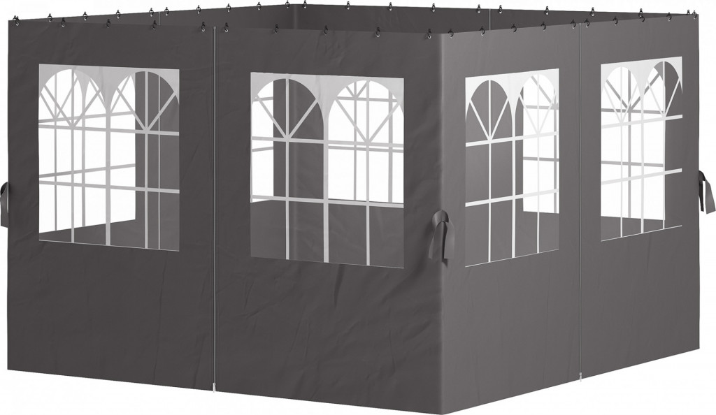 4 boční stěny pro altán 3 x 3 m| tmavě šedé