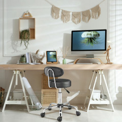 Otočná židle s opěradlem 360° | černá