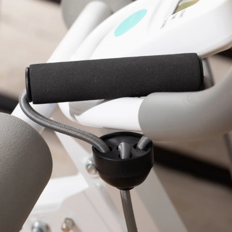 Trenažér na břicho 2 v 1, nosnost až 100 kg | bílý + šedý č.4