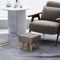 Stolička s lněným vzhledem | šedá č.2