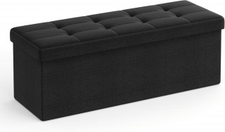 Lavice s úložným prostorem 107 x 33,5 x 34 cm | černá