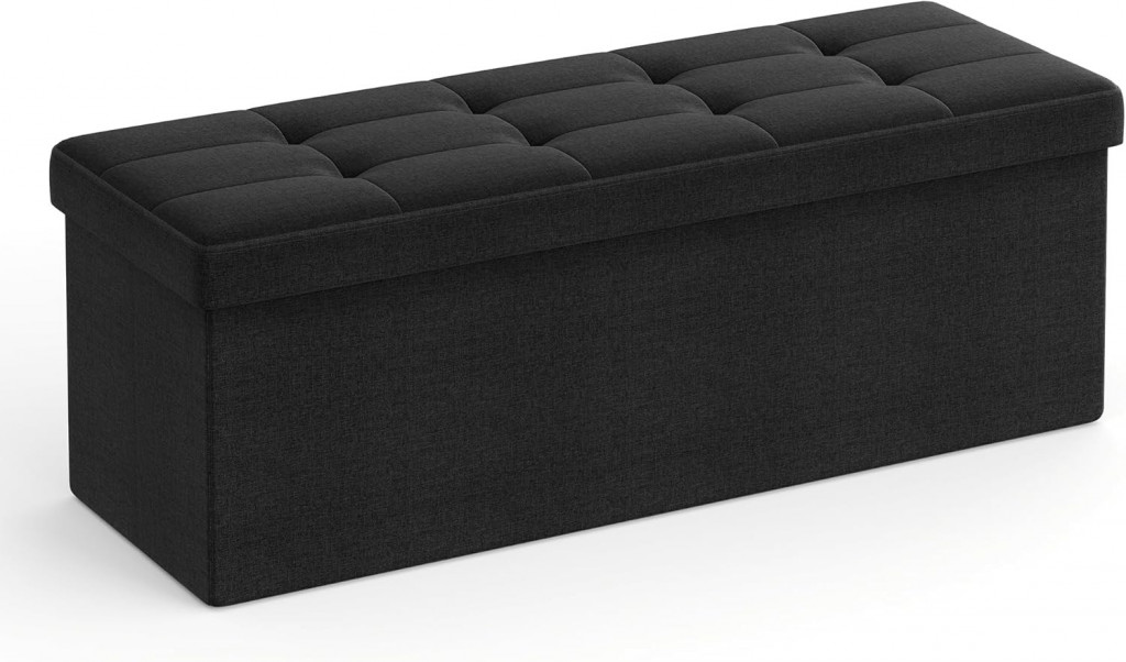 Lavice s úložným prostorem 107 x 33,5 x 34 cm | černá