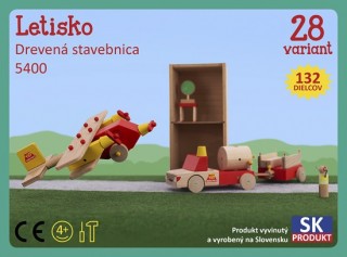 Drevená stavebnica Letisko Moy Toy č.1