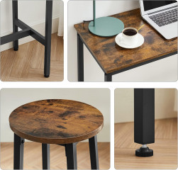 Vysoký barový stůl se 2 stoličkami | hnědočerný č.3