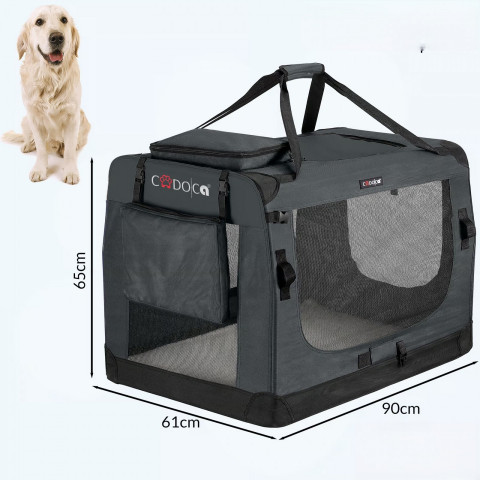 Přepravní taška pro psa XXL 90x61x65cm | antracit č.2