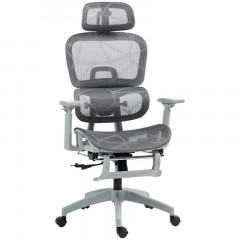 Ergonomická kancelářská židle se čtyřsměrně nastavitelným opěradlem | šedá č.2
