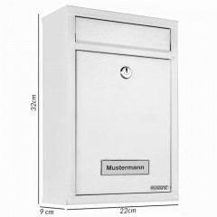 Poštovní schránka 32x22x9cm | Bílá č.3