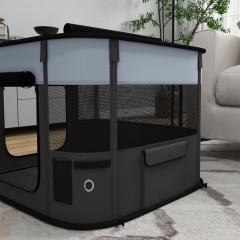 Skládací ohrádka pro domácí mazlíčky 74 x 60 x 45 cm | šedá č.3