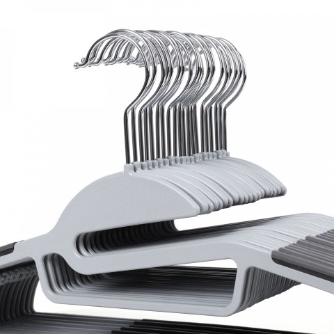 Plastová ramínka balení 20 ks | šedé č.5