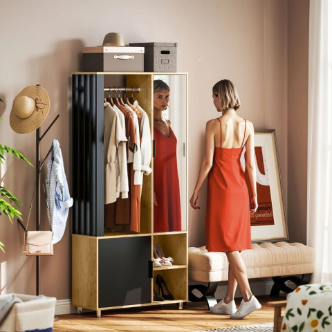 Předsíňová věšáková sestava 80 x 30 x 175 cm | přírodní č.2