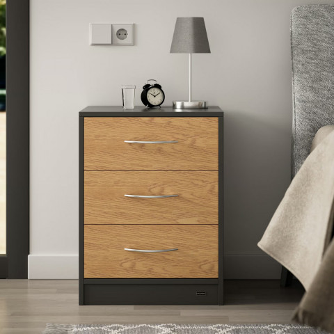 Noční stolek Eloise sada 2 ks 54x39x28cm | dřevo/šedý č.4