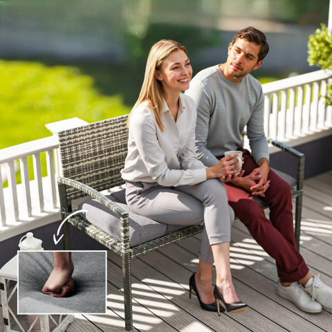 Polštář na lavici 105x46x12,5 cm | šedý č.3