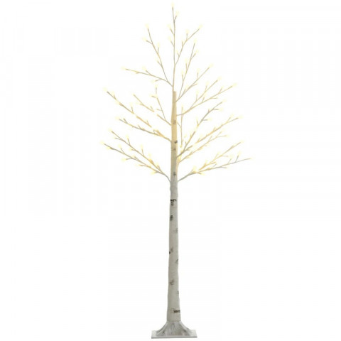 Dekorativní strom umělá bříza s LED osvětlením | bílá č.2