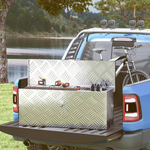 Hliníkový box na nářadí 50 x 15,5 x 20,5 cm | stříbrný č.4