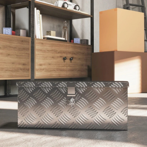 Hliníkový box na nářadí 50 x 15,5 x 20,5 cm | stříbrný č.6