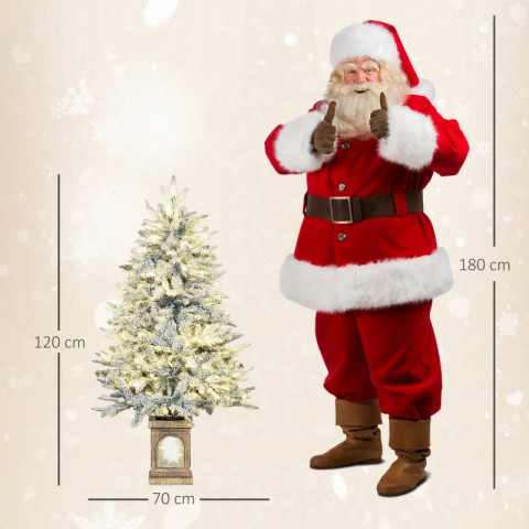 Umělý zasněžený vánoční stromek, 120 cm | zelený + bílý č.3