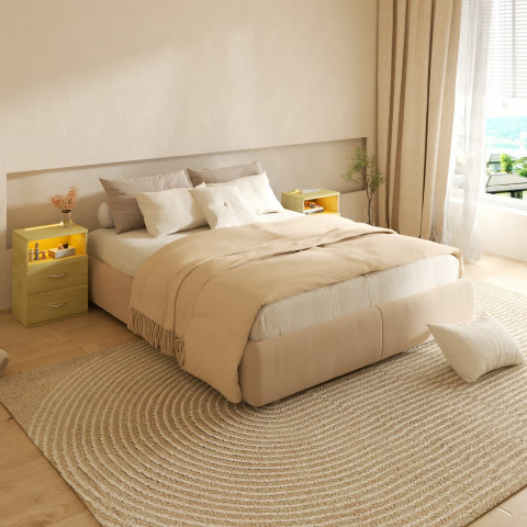 Noční stolek Jamie sada 2 kusů LED 55x40x28cm | dub č.2