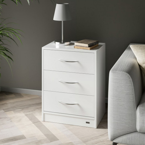 Noční stolek Eloise 54x39x28cm LED | bílý č.6