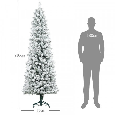 Zasněžený vánoční stromek 210 cm | zelený č.3
