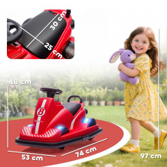 Super otočné autíčko pro děti | červené č.2