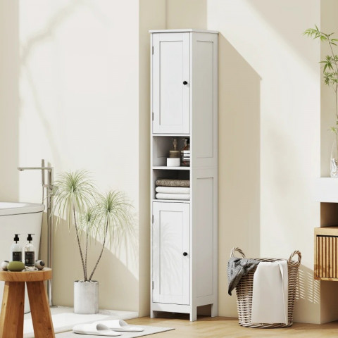 Vysoká koupelnová skříňka 30 x 30 x 170 cm | bílá č.2